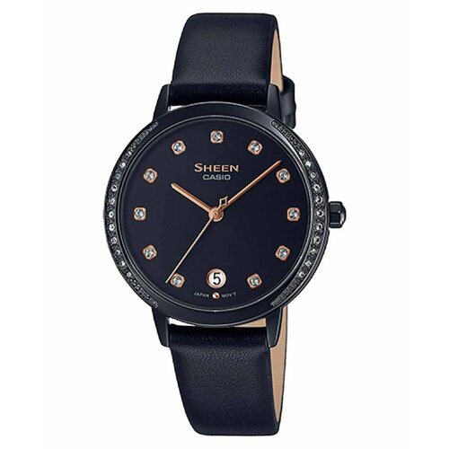 фото Наручные часы casio sheen, черный, золотой