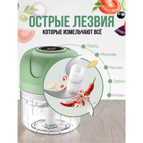 Измельчитель электрический мини блендер чоппер овощерезка мультирезка 250мл 63000₽