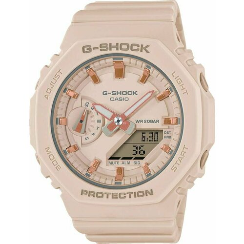 Наручные часы CASIO G-Shock GMA-S2100-4A, розовый, бежевый