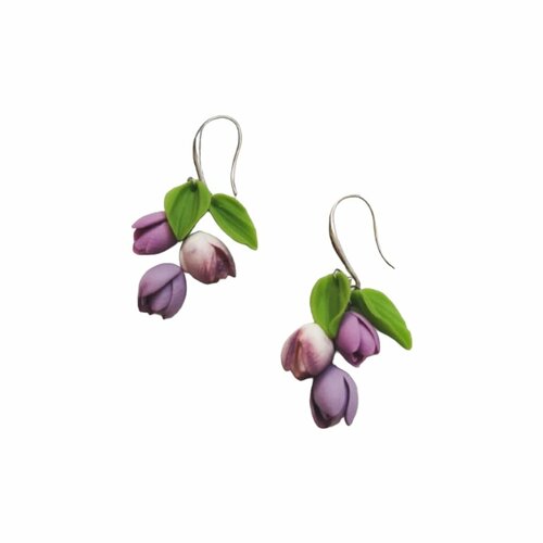 Серьги , зеленый