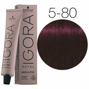 Schwarzkopf IGORA ROYAL Absolute 5-80 Светло-коричневый красный Стойкая крем-краска для седых волос 60 мл