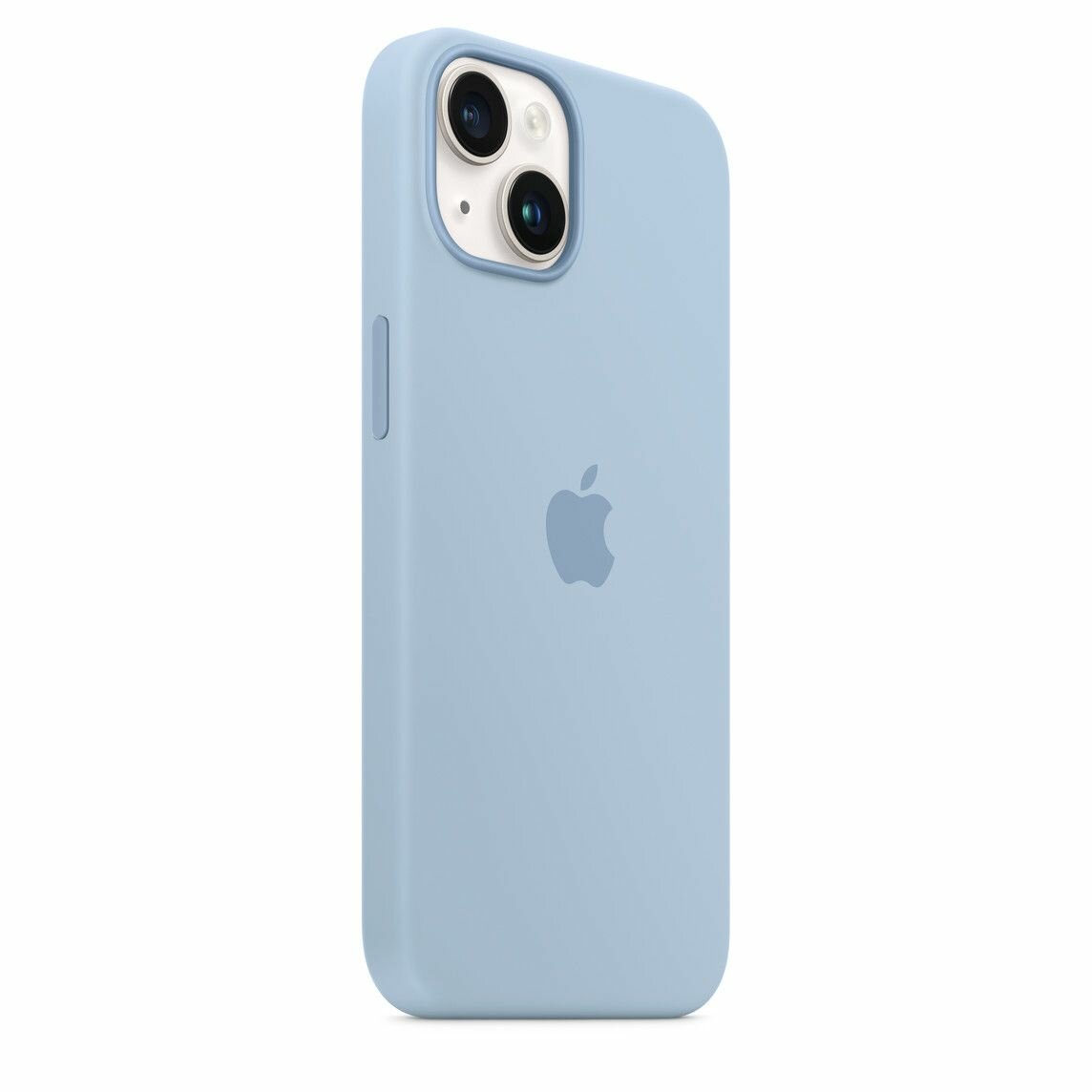 Чехол силиконовый MagSafe для iPhone 14 Sky Blue с анимацией NFC, Silicone case MagSafe для айфон 14 Голубой