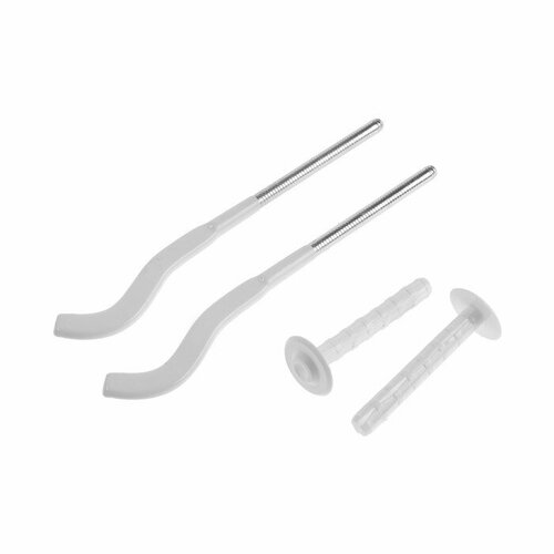 Кронштейн для радиатора OMEC, с дюбелем, 7x195 мм, плоский, белый (2 шт)