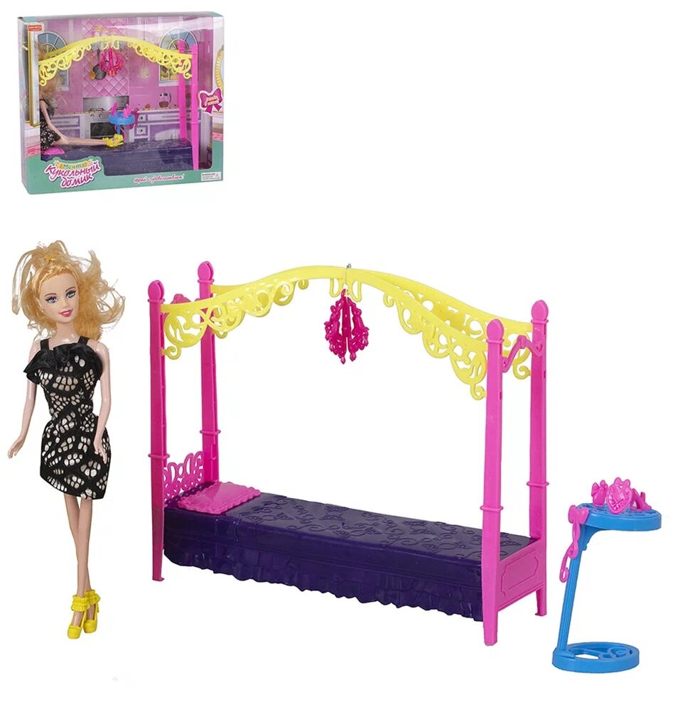 Набор мебели для кукол Спальня с куклой ZYB-B1804-3 ZHORYA