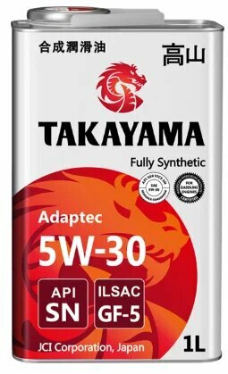 Масло моторное TAKAYAMA Adaptec SAE 5W30 GF-5 API SN 1л. металл