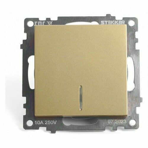 Выключатель одноклавишный с подсветкой без рамки Mebelion Катрин 49215 187₽