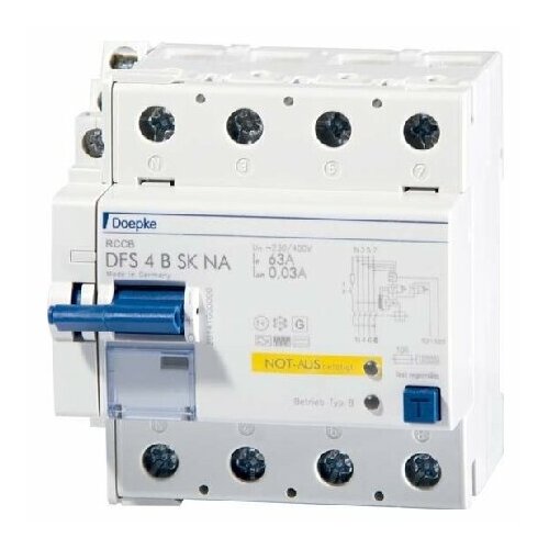 Автоматический выключатель остаточного тока со вспомогательным DFS040-4/0,03-B SKNA – Doepke – 09134861 – 4014712224124