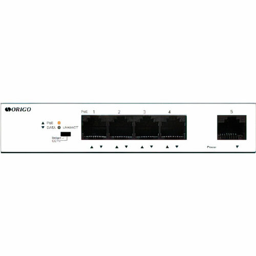 Origo Коммутатор Unmanaged Switch 4x1000Base-T PoE 1x1000Base-T PoE Budget 60W Long-range PoE up to 250m metal case 4110₽
