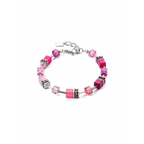 фото Браслет coeur de lion, кристаллы swarovski, розовый, серый