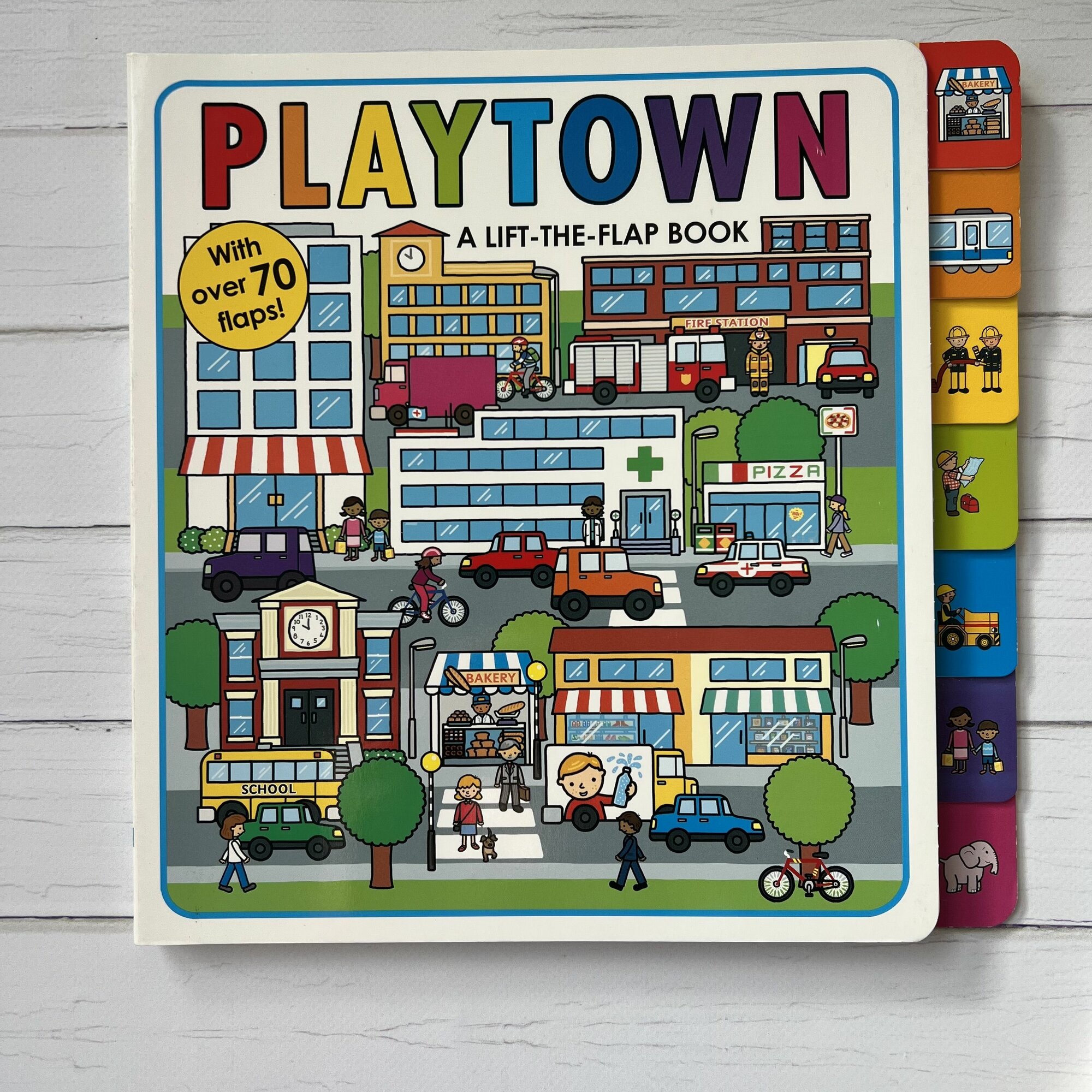 Playtown A Lift-the-Flap Book Интерактивная книга для детей с окошками на Английском языке