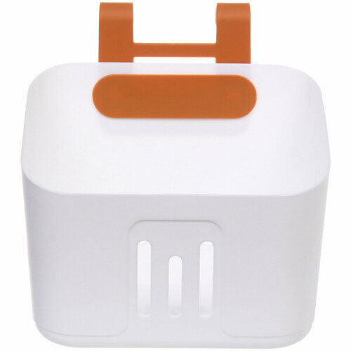 Корзина подвесная для хранения «рампш», 19*11.5*15.5см (можно регулировать ручки на разные стороны) белый