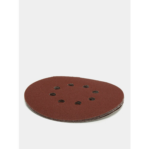 Круг абразивный шлифовальный под липучку тундра перфорированный 150 мм Р120 5 штук 799₽