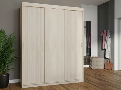 Изображение товара Шкаф купе для одежды со штангой "Эко 3" 150х220х60 Шимо светлый