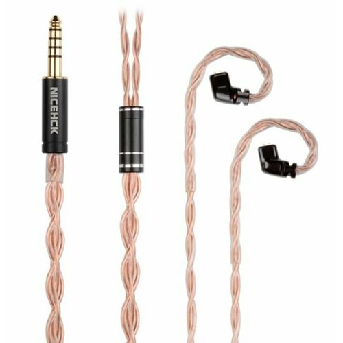 Кабель для наушников NiceHCK GCT5, 4,4 мм, QDC papri newest pvc diy wire 6n occ sliver plated headphone cable hifi upgrad replacement cables 0 78mm plug for hifi