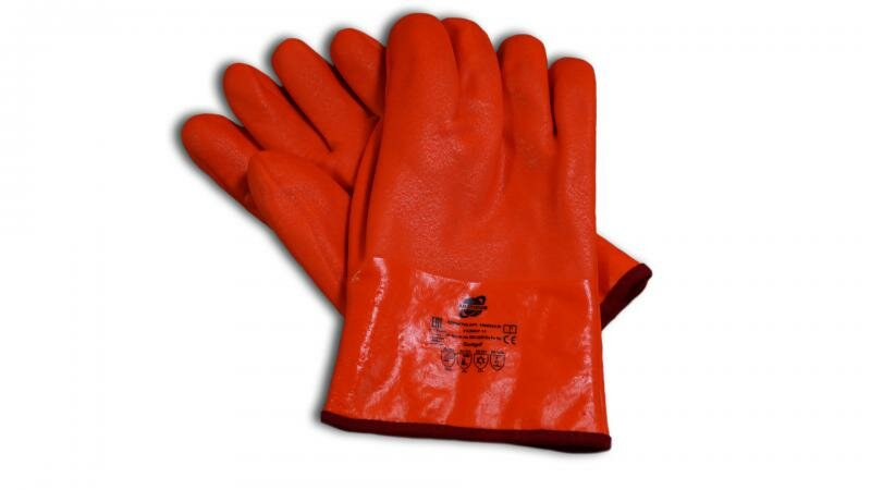фото Перчатки утепленные ARCTICUS, нефтеморозостойкие, крага, оранжевые (р.11)