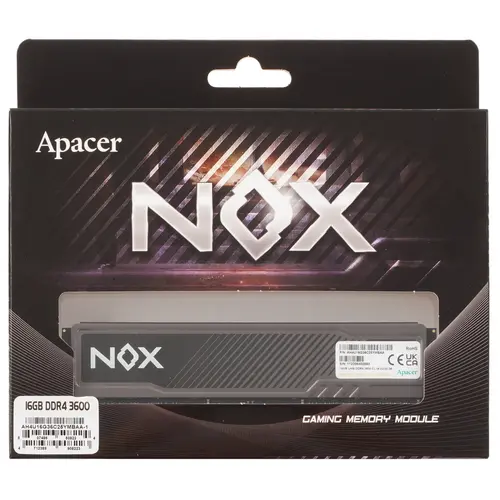 Память DIMM DDR4 16Gb 3600MHz Apacer NOX series AH4U16G36C25YMBAA-1 586000₽