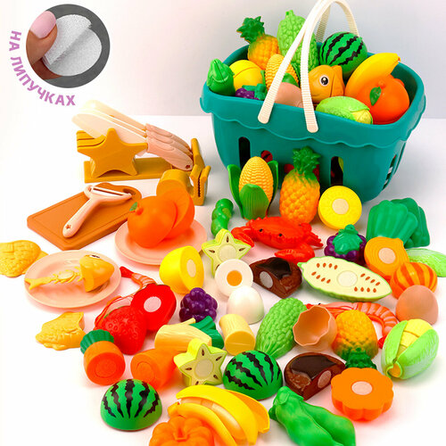 Овощи разрезные на липучке Большой набор Мясо Рыба Яйцо 1699₽