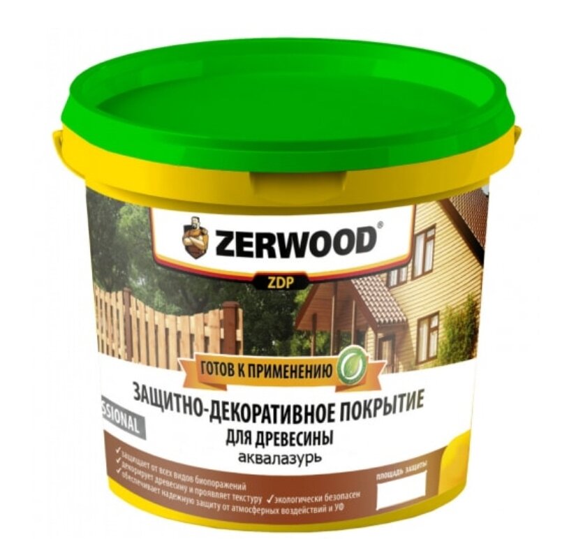 Защитно-декоративное покрытие ZERWOOD ZDP бесцветная 0,9кг