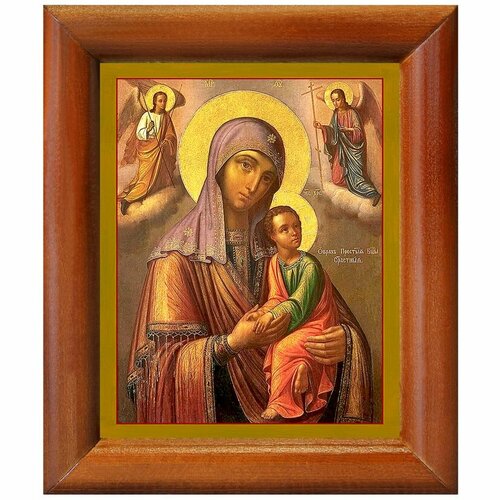 Икона Божией Матери Страстная, в деревянной рамке 8*9,5 см донская икона божией матери в деревянной рамке 8 9 5 см