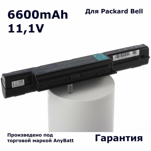 Аккумулятор AnyBatt 6600mAh, для EasyNote TV11HC-53234G50Mnks LM94 LS13-HR TE11HC-B812G32Mnks TM81-SB-009RU TE11-HC-170 LV11HC