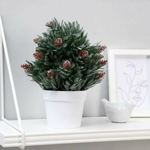 Цветок искусственный Хвойный куст 10х24см