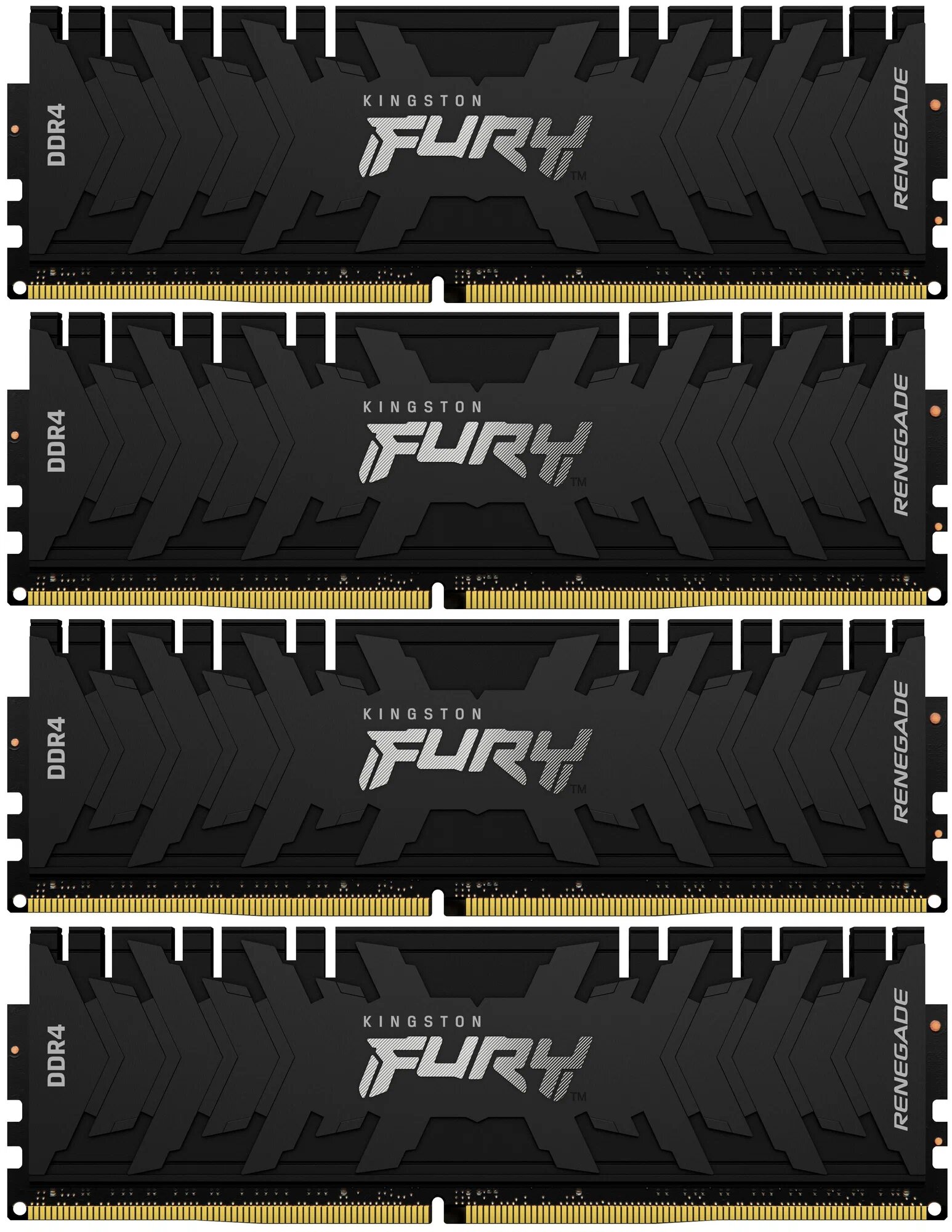 Модуль памяти DIMM DDR4 64Gb, 2666Mhz, 4x16GB, Kingston FURY Renegade (KF426C13RB1K4/64)