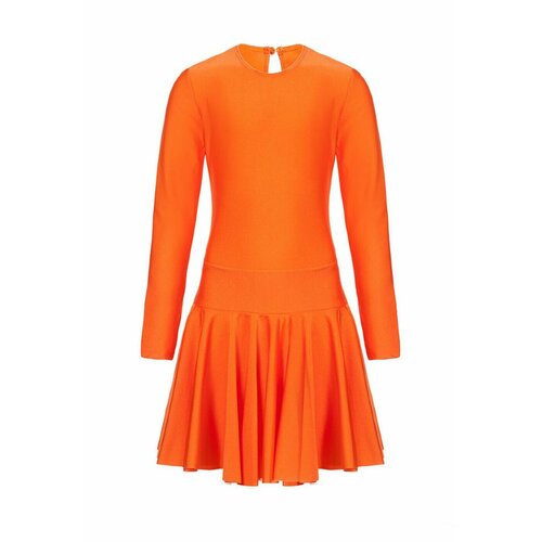фото Платье для танцев aliera, размер 38, оранжевый