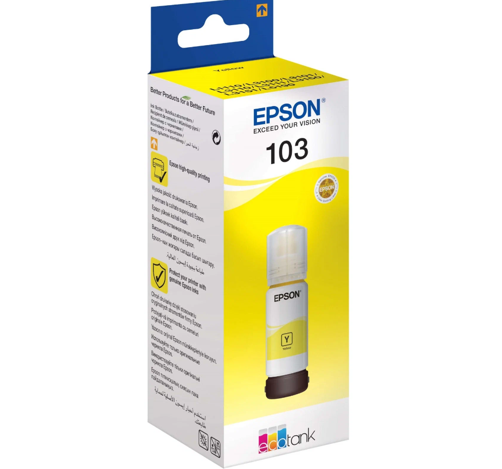 Контейнер Epson C13T00S44A для T00S4 с желтыми чернилами L3150/L3100/L3110