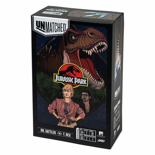 Настольная игра Gaga Games Unmatched. Jurassic Park. Dr. Sattler vs T. Rex + русские правила