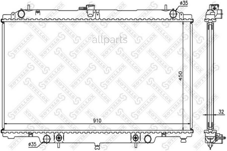 STELLOX 10-26582-SX Радиатор системы охлаждения (с МКПП)