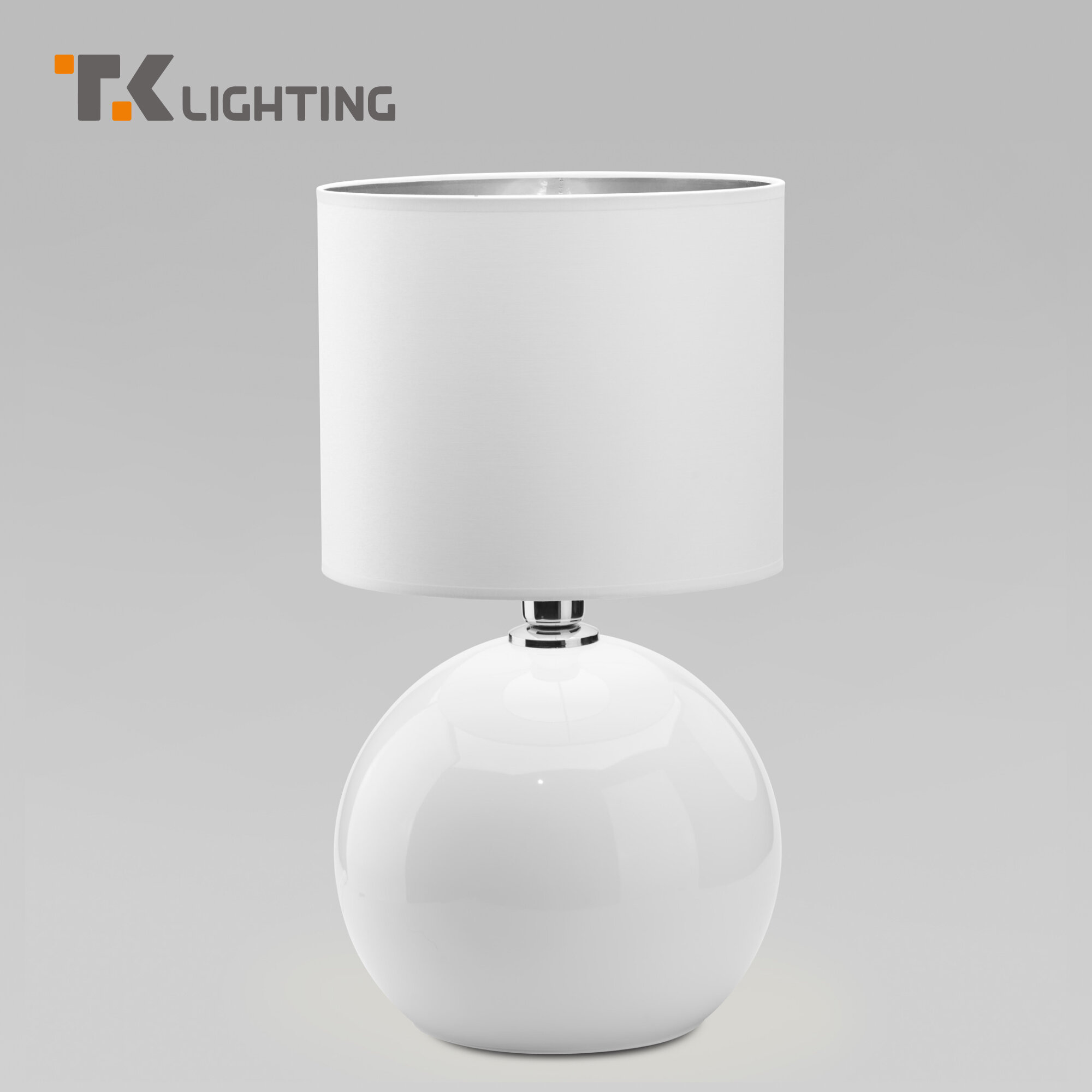 Настольная лампа с абажуром TK Lighting 5066 Palla, цвет белый