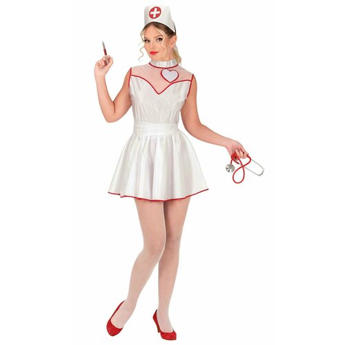 Костюм Медсестры с сердечком карнавальный набор медсестры стетоскоп подвязка со шприцем и головной убор шапочка медсестры костюм медсестры на хэллоуин