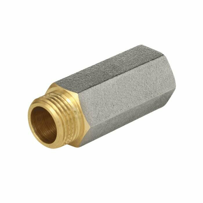 фото Удлинитель латунь никель Ду 15 (1/2") L=30мм ВР/НР Aquasfera 9038-03
