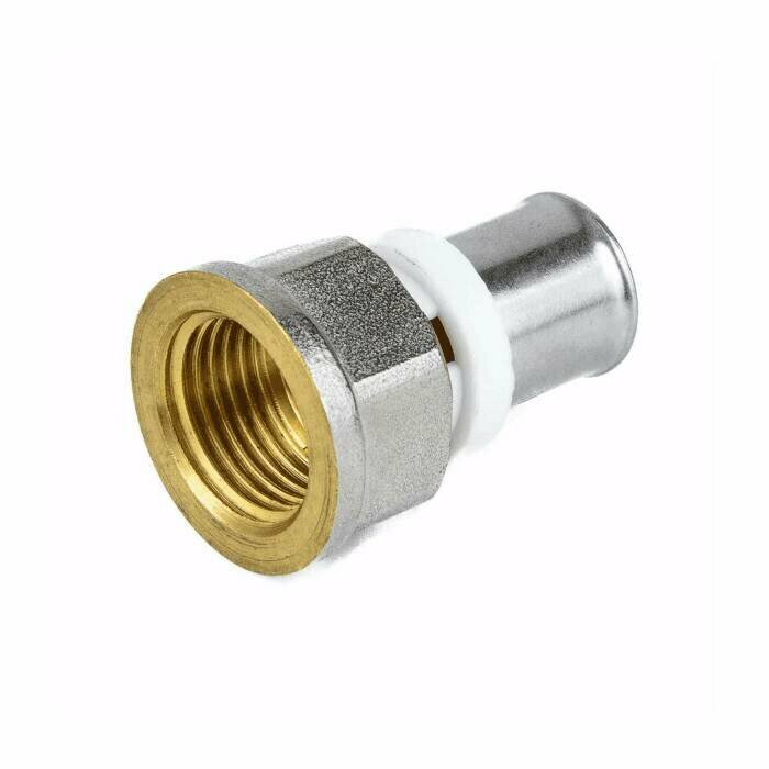 фото Муфта МП латунь никель пресс Дн 16х1/2" ВР ГОСТ 32415-2013 8002 Aquasfera 8002-01