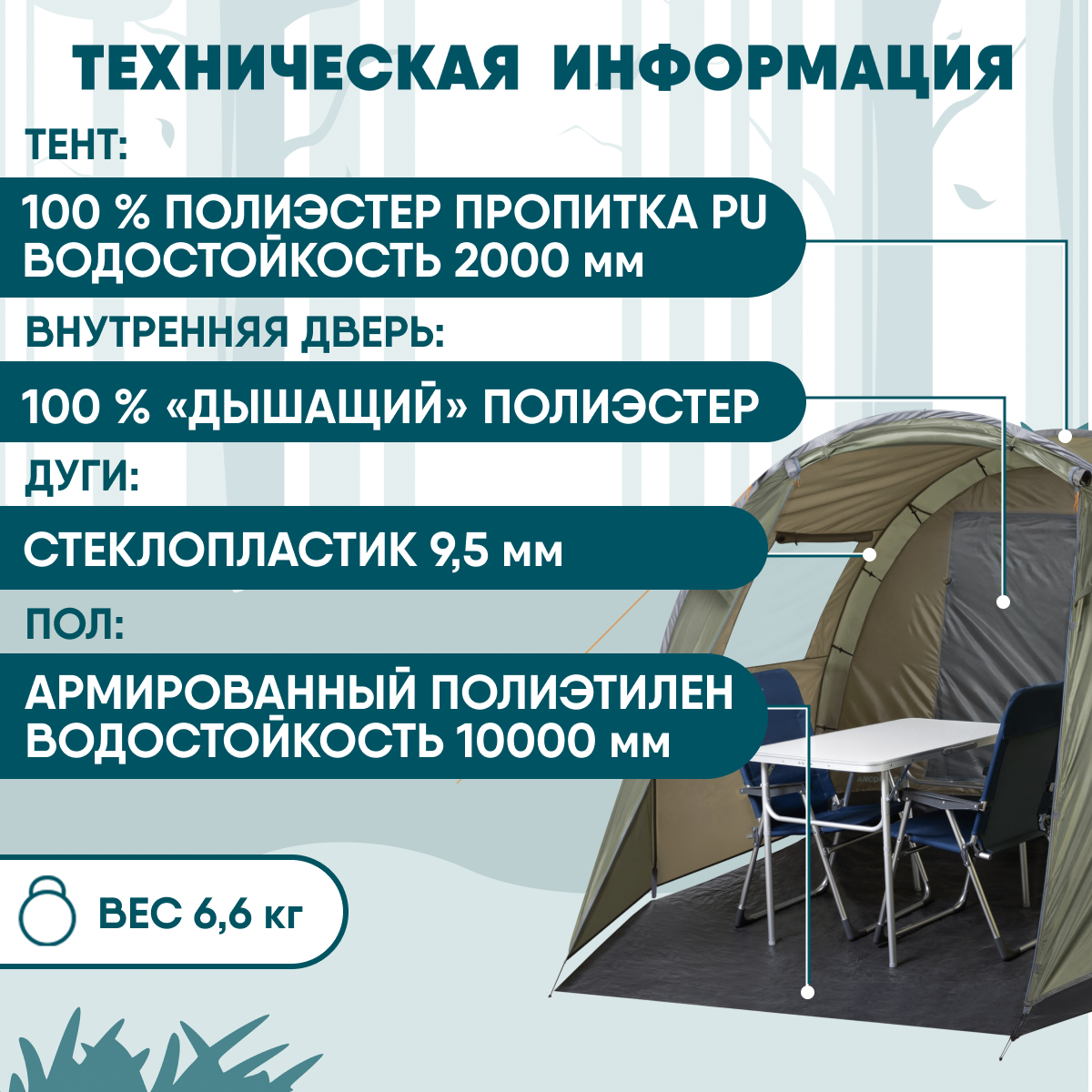 Палатка Jungle Camp - фото №15