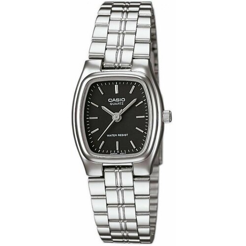 Наручные часы CASIO, серебряный, черный наручные часы casio collection ltp 1169d 7a белый серебряный