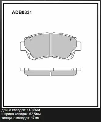 Колодки тормозные Toyota Camry (V20) 96-, Cresta, Chaser, Mark II 92-01, Celica 93- передние Allied Nippon