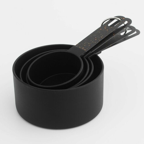 Набор мерных ложек Kuchenland 4 шт пластик черный Black style 343₽