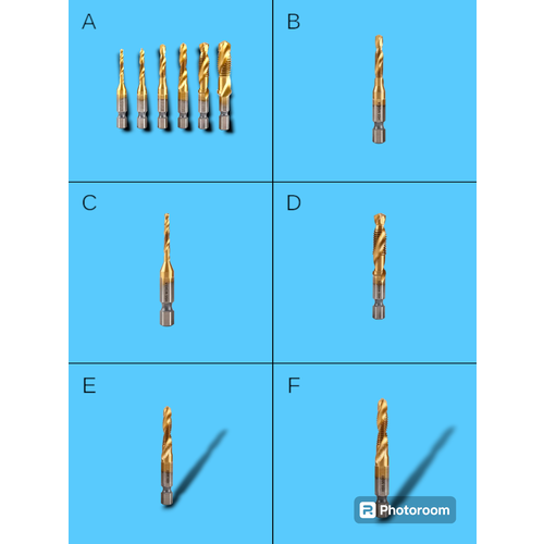 Набор сверл-метчиков с титановым покрытием из быстрорежущей стали 3-10мм 567₽