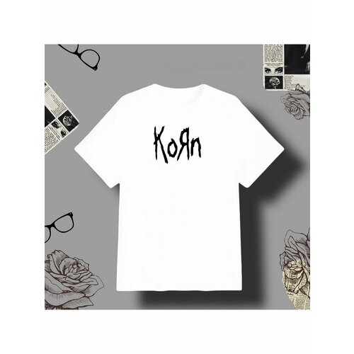 Футболка рок группа корн korn, размер XL, белый футболка design heroes группа korn женская черная xl