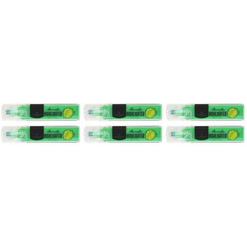 LOREX Маркер текстовыделитель, Aromatic, 1-3,5 мм, зеленый, скошенный, 6 штук текстовыделитель зелен аромат rich fruit 1 3 5 мм lorex