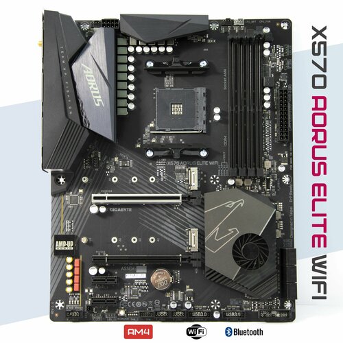 Материнская плата Gigabyte X570 AORUS ELITE WIFI BT AM4 DDR4 M2 ATX OEM 2152200₽