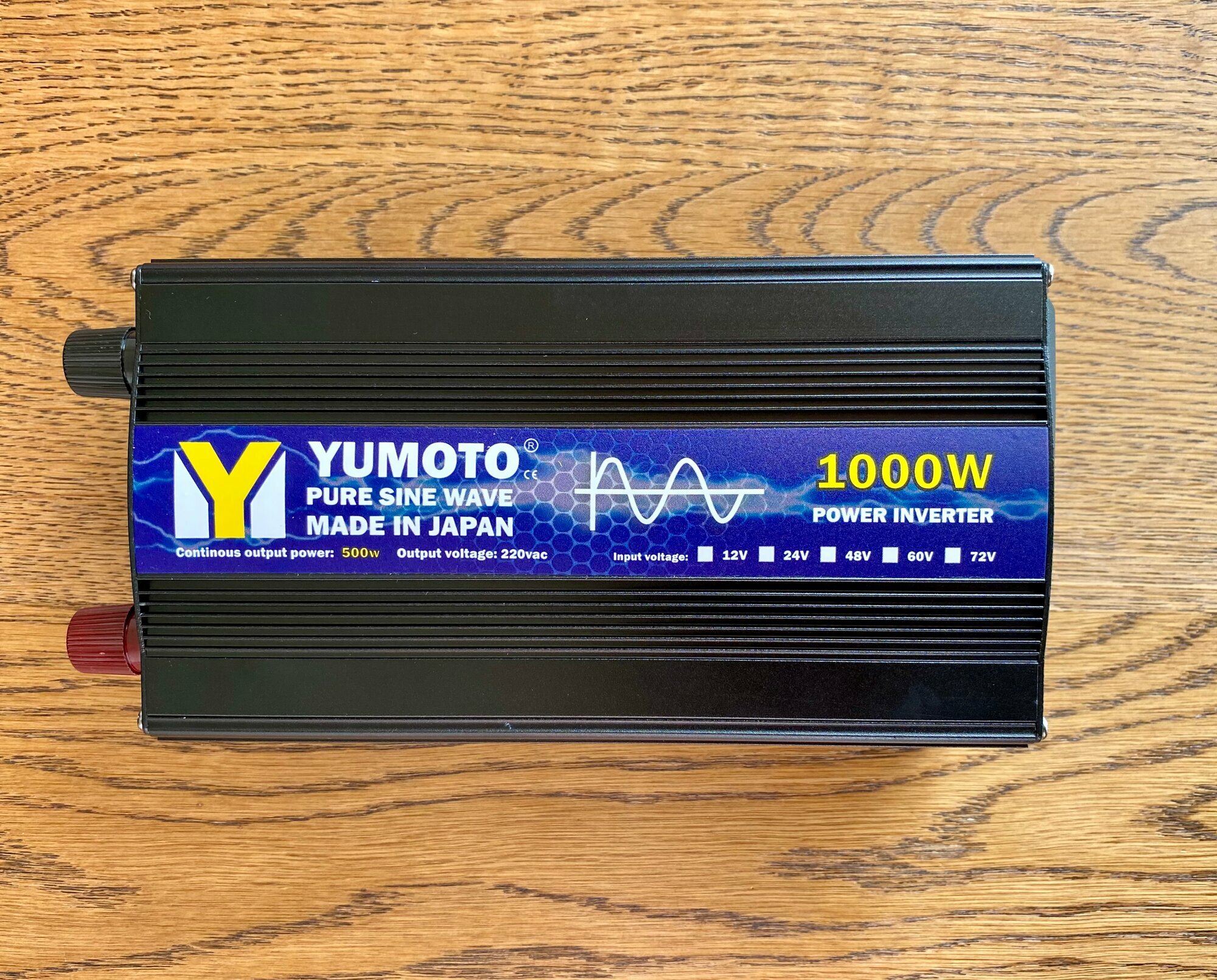 Инвертор Yumoto 1 кВт/500 Вт, чистый синус, 12 В - 220 В, преобразователь напряжения