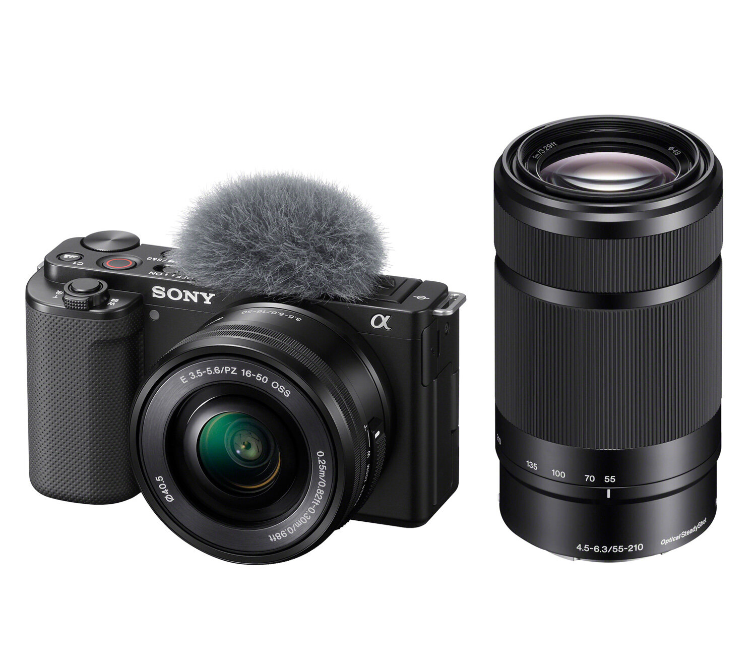Беззеркальный фотоаппарат Sony ZV-E10 Kit 16-50mm + 55-210mm, черный