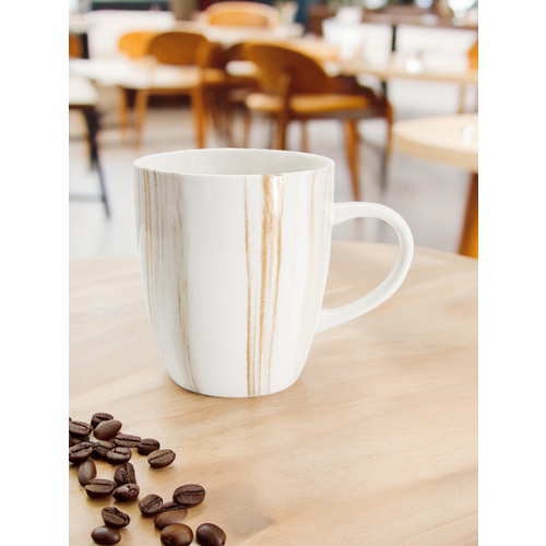 Кружки для чая 2 шт Home & Style The Royal Marble, фарфоровые, 400 мл