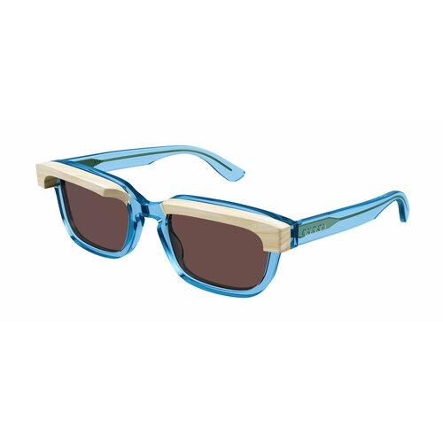 Солнцезащитные очки GUCCI GG1166S 004 GG1166S-004, голубой, коричневый