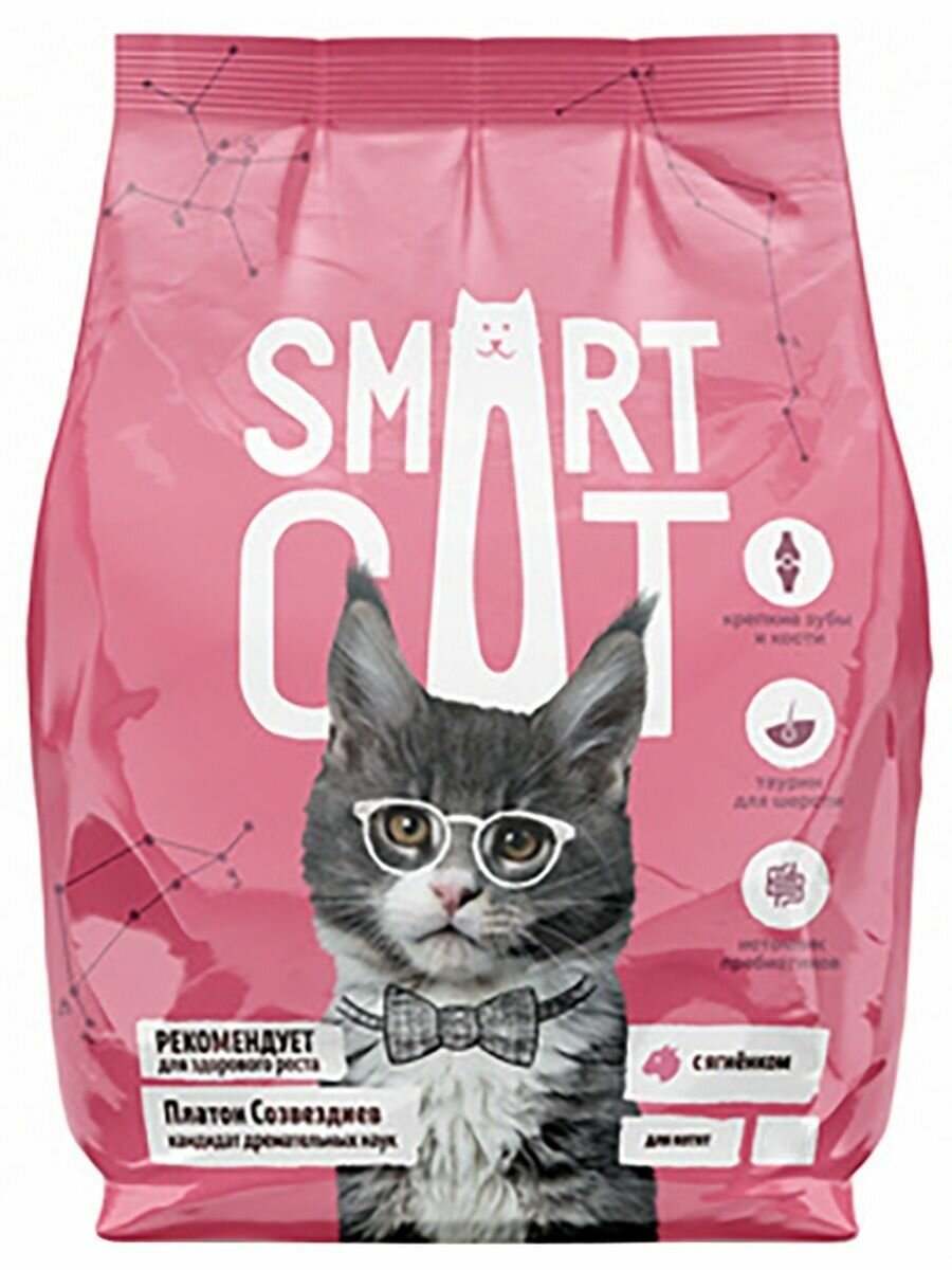 Smart Cat Корм для котят с ягненком, 5 кг