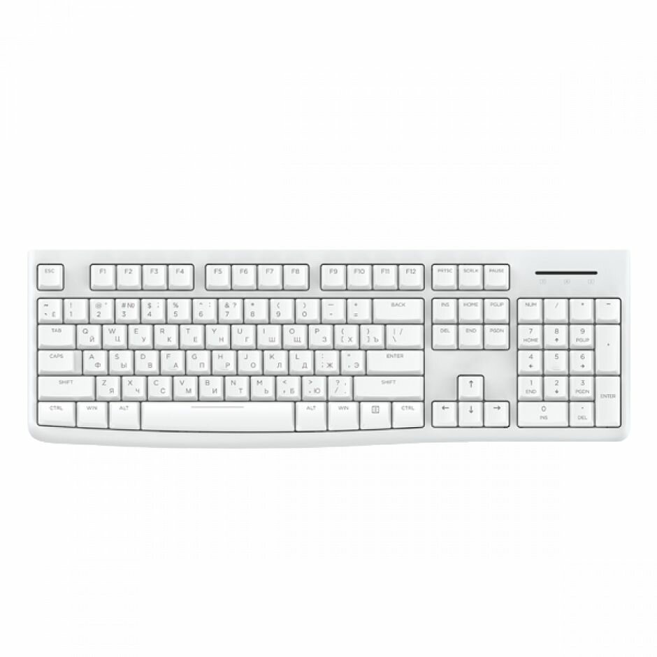 Клавиатура проводная Dareu LK185 White (белый), мембранная, 104 клавиши, EN/RU, 1,8м, размер 440x147x22мм - фото №11