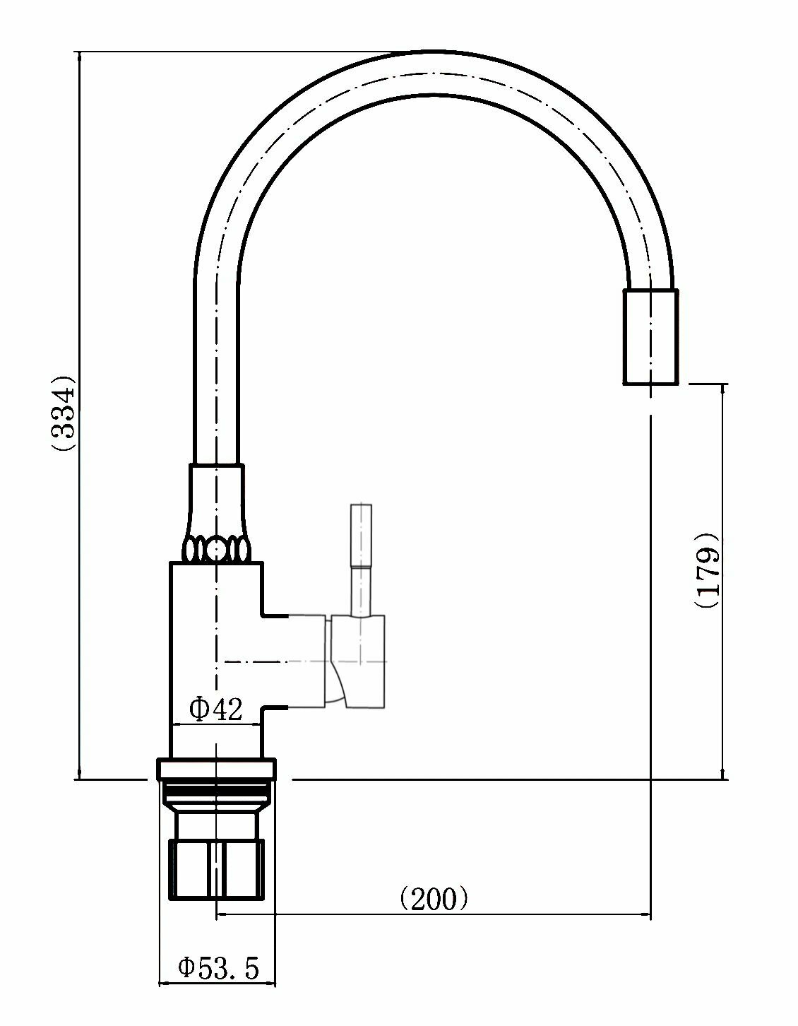 GEBERT GB14101.8 LOFT RELEX cмеситель для кухни, высокий гибкий излив, нерж. сталь/белый — фото 1