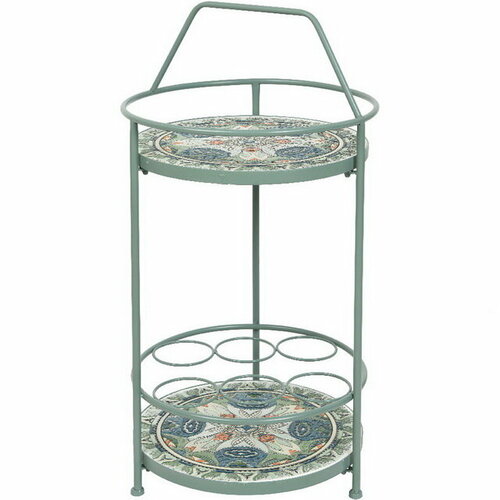 Kaemingk Подставка для бутылок - столик с мозаикой Ривьера 77*41 см, металл 840956